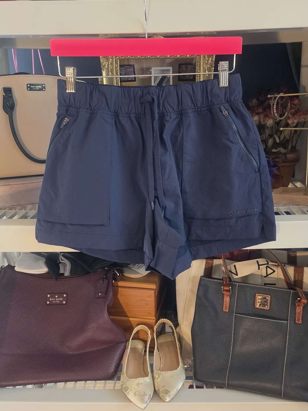 Outdoor Voices Navy Athletic Drawstring Shorts